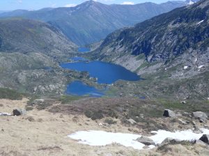 Les étangs de Bassiès depuis la crête